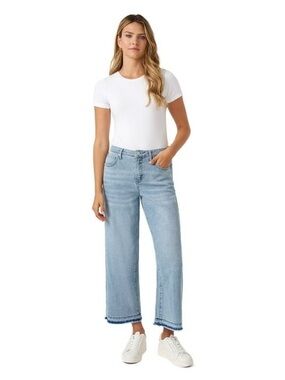 Edited by Hunter McGrady Wide Leg Crop Jeans